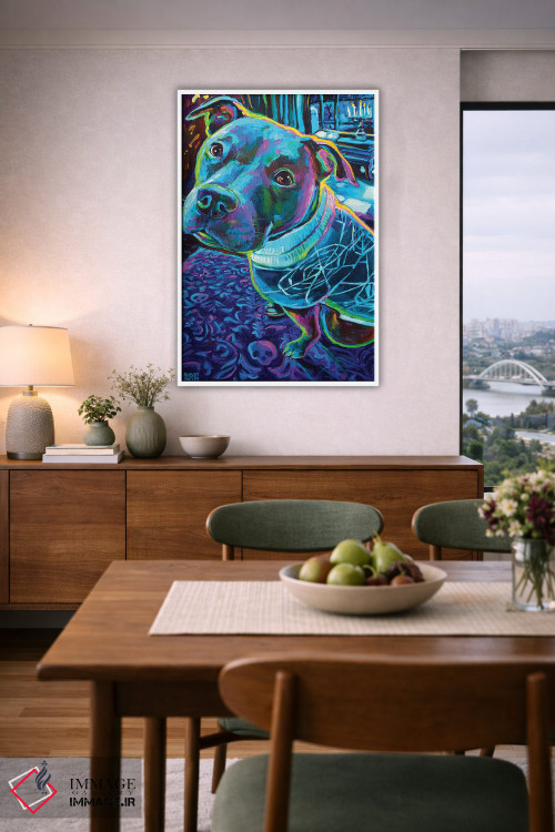 تابلو دکوراتیو پیتبول ترسناک اثر رابرت فلپس - D6W