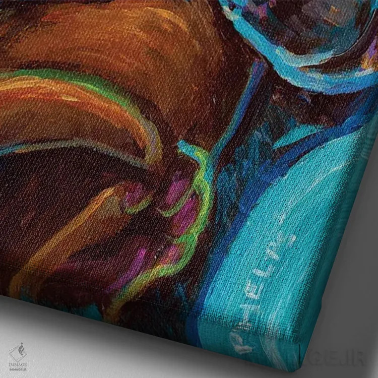 تابلو دکوراتیو شمار مادر اثر رابرت فلپس - نمای نزدیک بافت بوم