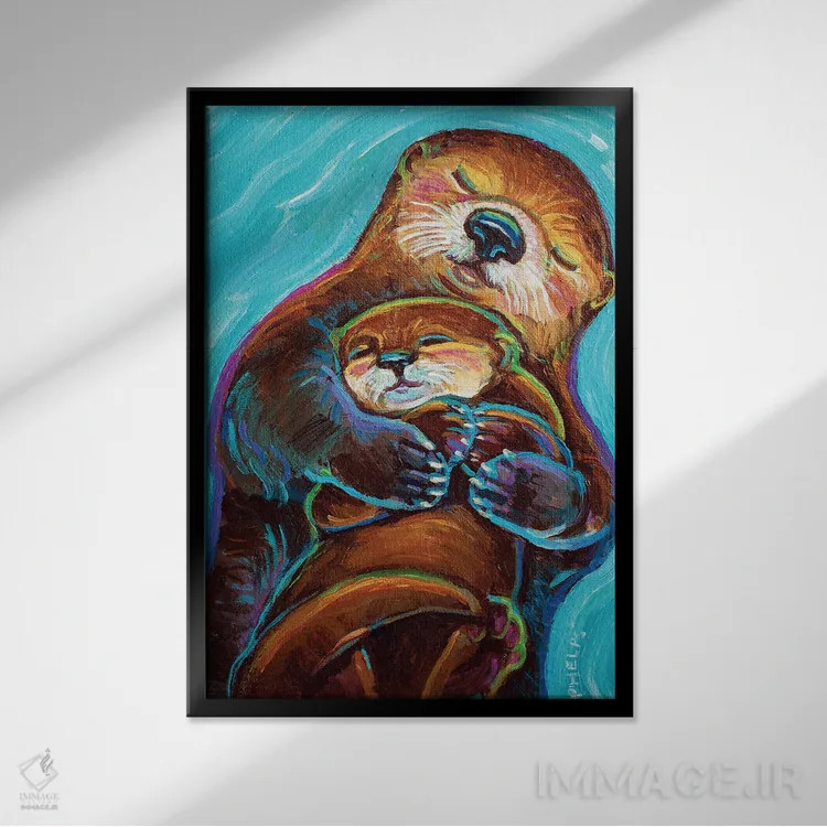 تابلو دکوراتیو شمار مادر اثر رابرت فلپس - نمای قابدار مشکی