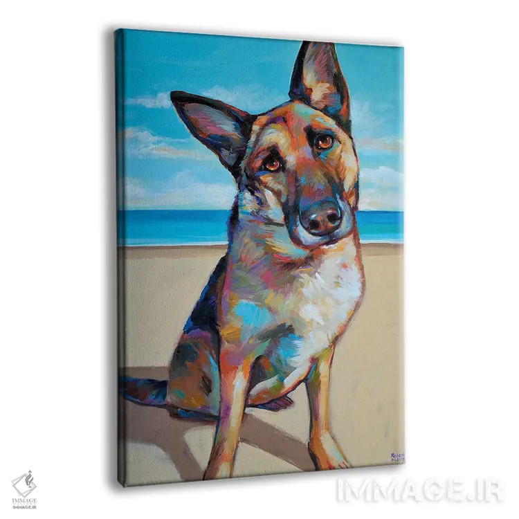 تابلو دکوراتیو ژرمن شپرد اثر رابرت فلپس - نمای پرسپکتیو محصول