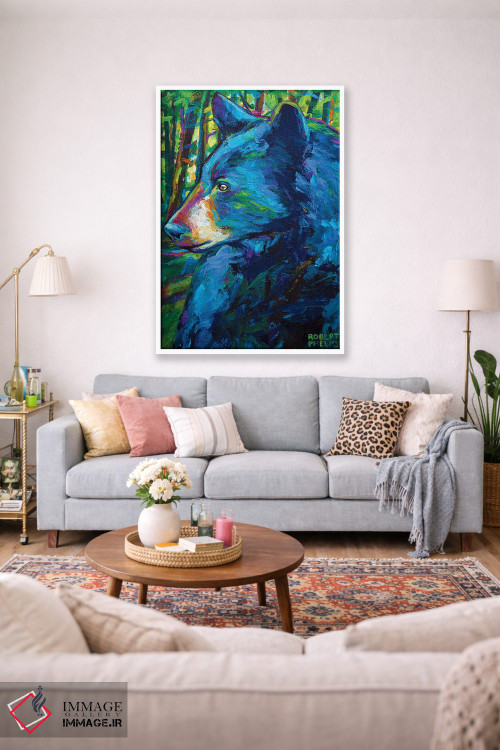 تابلو دکوراتیو خرس جنگلی اثر رابرت فلپس - D1W