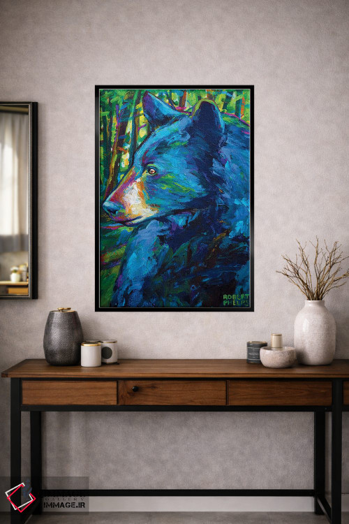 تابلو دکوراتیو خرس جنگلی اثر رابرت فلپس - D2B