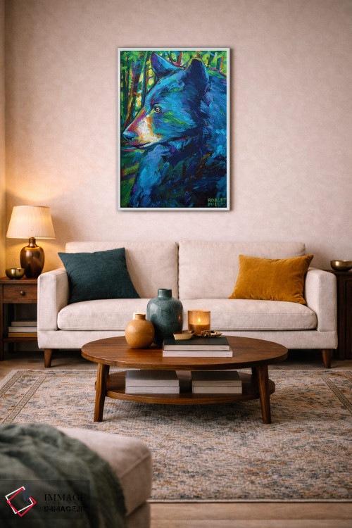 تابلو دکوراتیو خرس جنگلی اثر رابرت فلپس - D3W