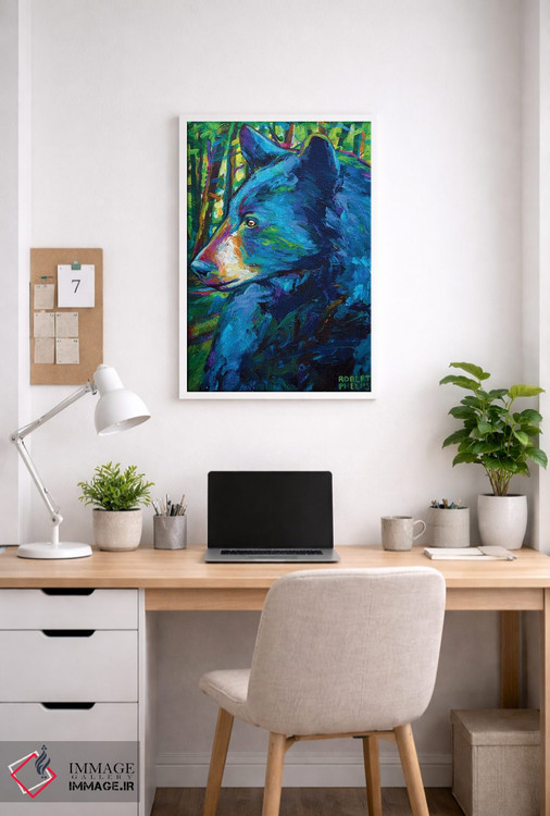 تابلو دکوراتیو خرس جنگلی اثر رابرت فلپس - D4W