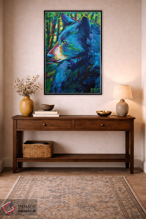 تابلو دکوراتیو خرس جنگلی اثر رابرت فلپس - D5B