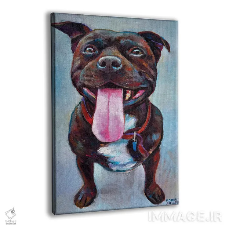 تابلو دکوراتیو پیتبول اثر رابرت فلپس - نمای پرسپکتیو محصول