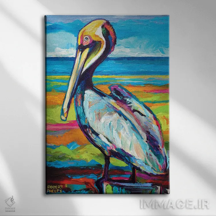 تابلو دکوراتیو پلیکان اثر رابرت فلپس - نمای روبهرو روی دیوار