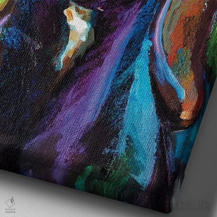 تابلو دکوراتیو لوسیان اثر رابرت فلپس - نمای نزدیک بافت بوم