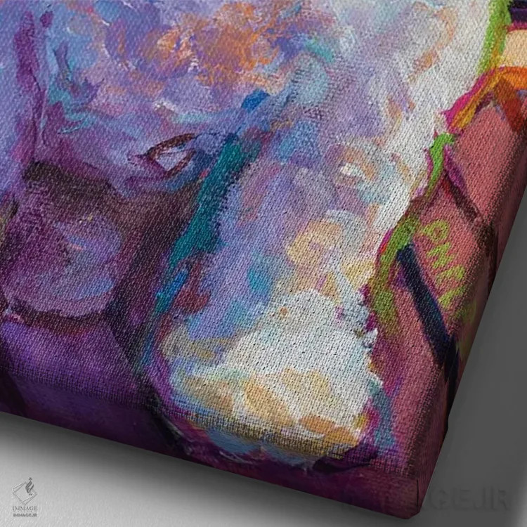 تابلو دکوراتیو بیشان فریز اثر رابرت فلپس - نمای نزدیک بافت بوم