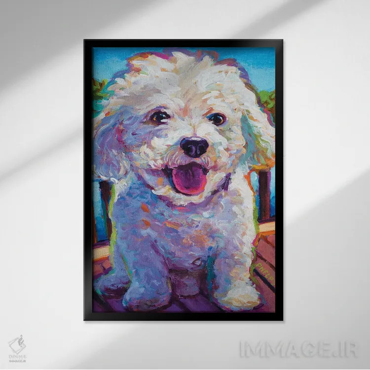 تابلو دکوراتیو بیشان فریز اثر رابرت فلپس - نمای قابدار مشکی