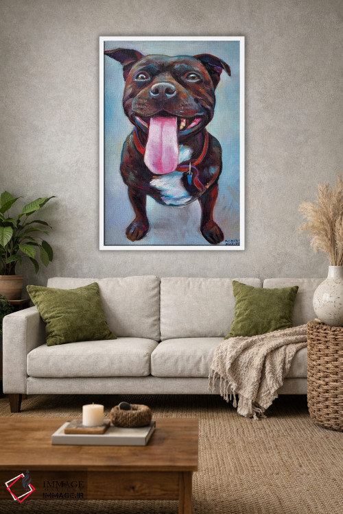 تابلو دکوراتیو پیتبول اثر رابرت فلپس - D1W