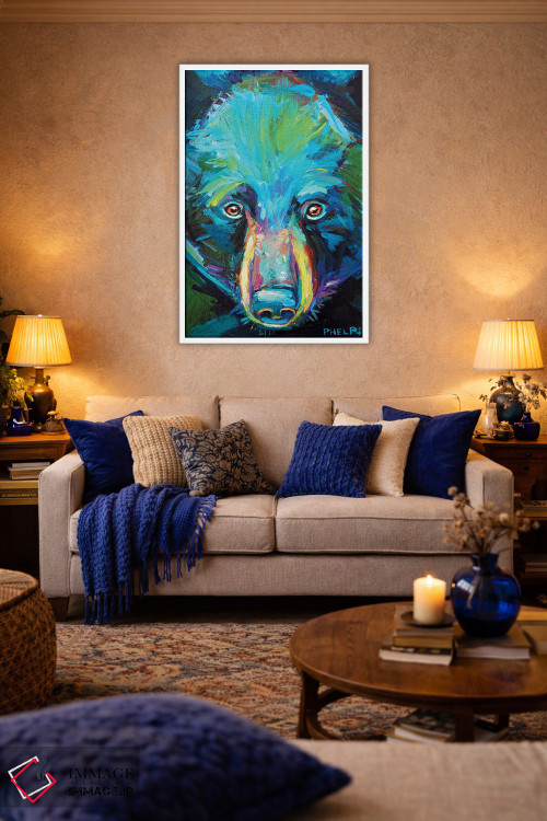 تابلو دکوراتیو خرس روحانی اثر رابرت فلپس - D3W