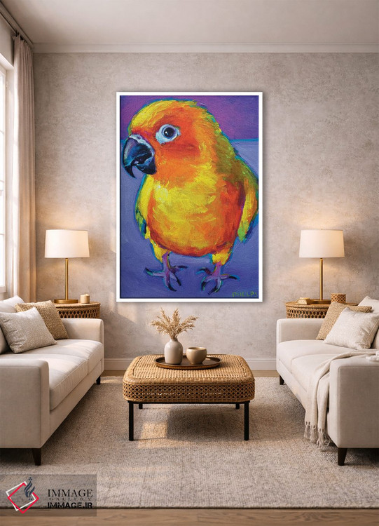 تابلو دکوراتیو طوطی آفتابی اثر رابرت فلپس - D1W