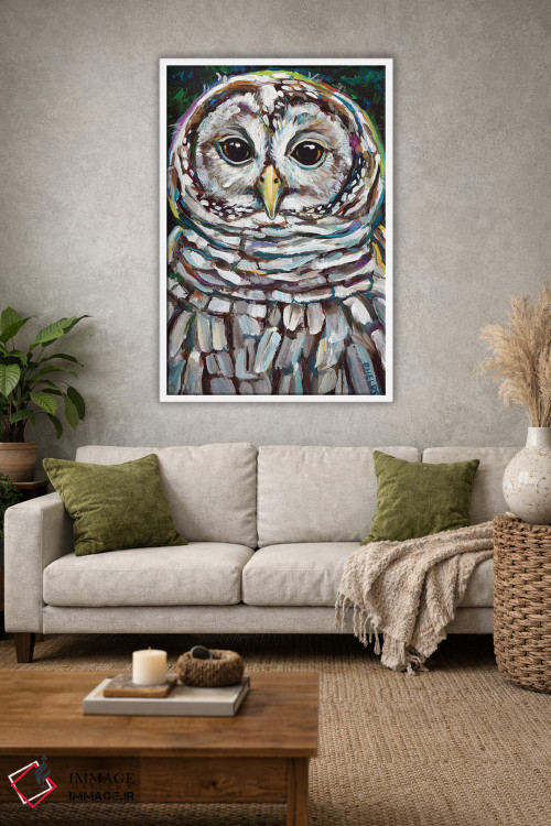 تابلو دکوراتیو جغد راه راه اثر رابرت فلپس - D1W