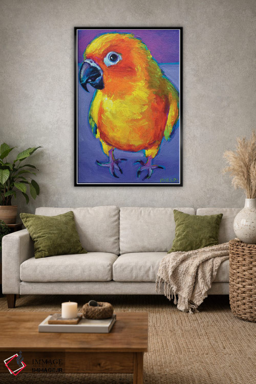 تابلو دکوراتیو طوطی آفتابی اثر رابرت فلپس - D2B