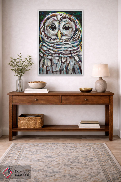 تابلو دکوراتیو جغد راه راه اثر رابرت فلپس - D2W