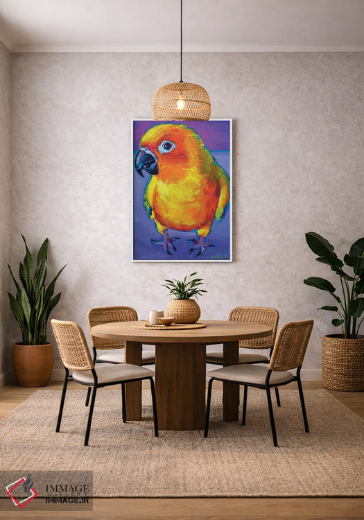 تابلو دکوراتیو طوطی آفتابی اثر رابرت فلپس - D3W