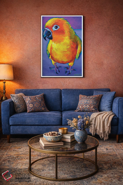 تابلو دکوراتیو طوطی آفتابی اثر رابرت فلپس - D4W
