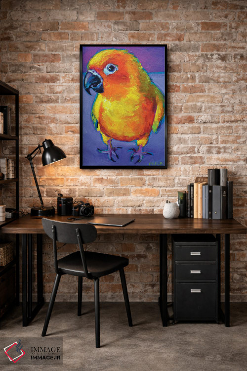 تابلو دکوراتیو طوطی آفتابی اثر رابرت فلپس - D5B