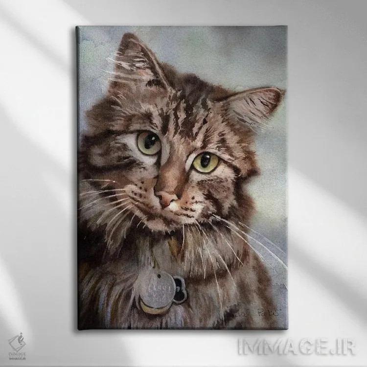 تابلو دکوراتیو چشم های مین کون اثر ریچل پارکر - نمای روبهرو روی دیوار