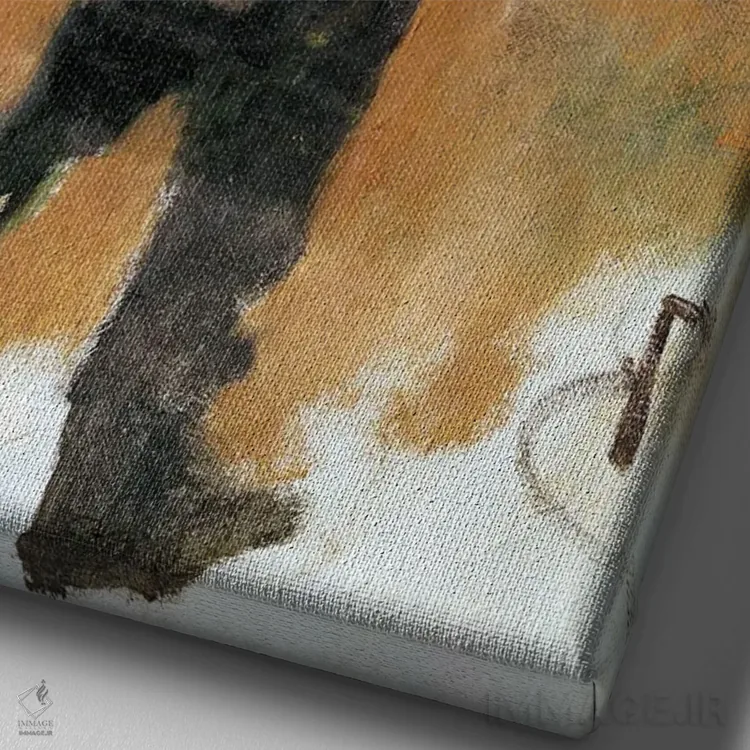 تابلو کلاسیک 1883,آنری دو تولوز-لوترک در سن ۱۹ سالگی، ۱۸۸۳ اثر رنه پرانستوو - نمای نزدیک بافت بوم