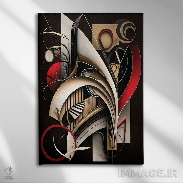 تابلو مدرن موسیقی به گوش من ۱ اثر ری پاورز - نمای روبهرو روی دیوار