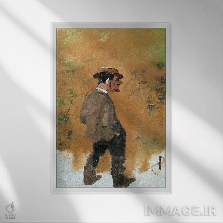 تابلو کلاسیک 1883,آنری دو تولوز-لوترک در سن ۱۹ سالگی، ۱۸۸۳ اثر رنه پرانستوو - نمای قابدار سفید