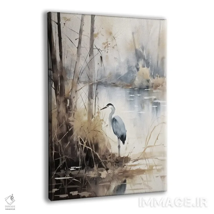 تابلو دکوراتیو حواصیل ها ۱۰ اثر ری پاورز - نمای پرسپکتیو محصول