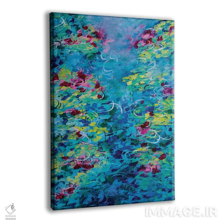 تابلو انتزاعی غرق در رویاپردازی اثر راکول میلر - نمای پرسپکتیو محصول