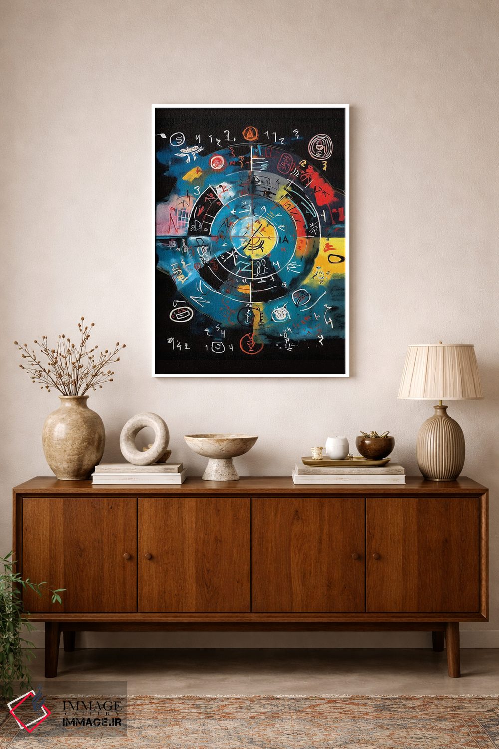 تابلو انتزاعی رسم مسیر ۱ اثر ری پاورز - D1W