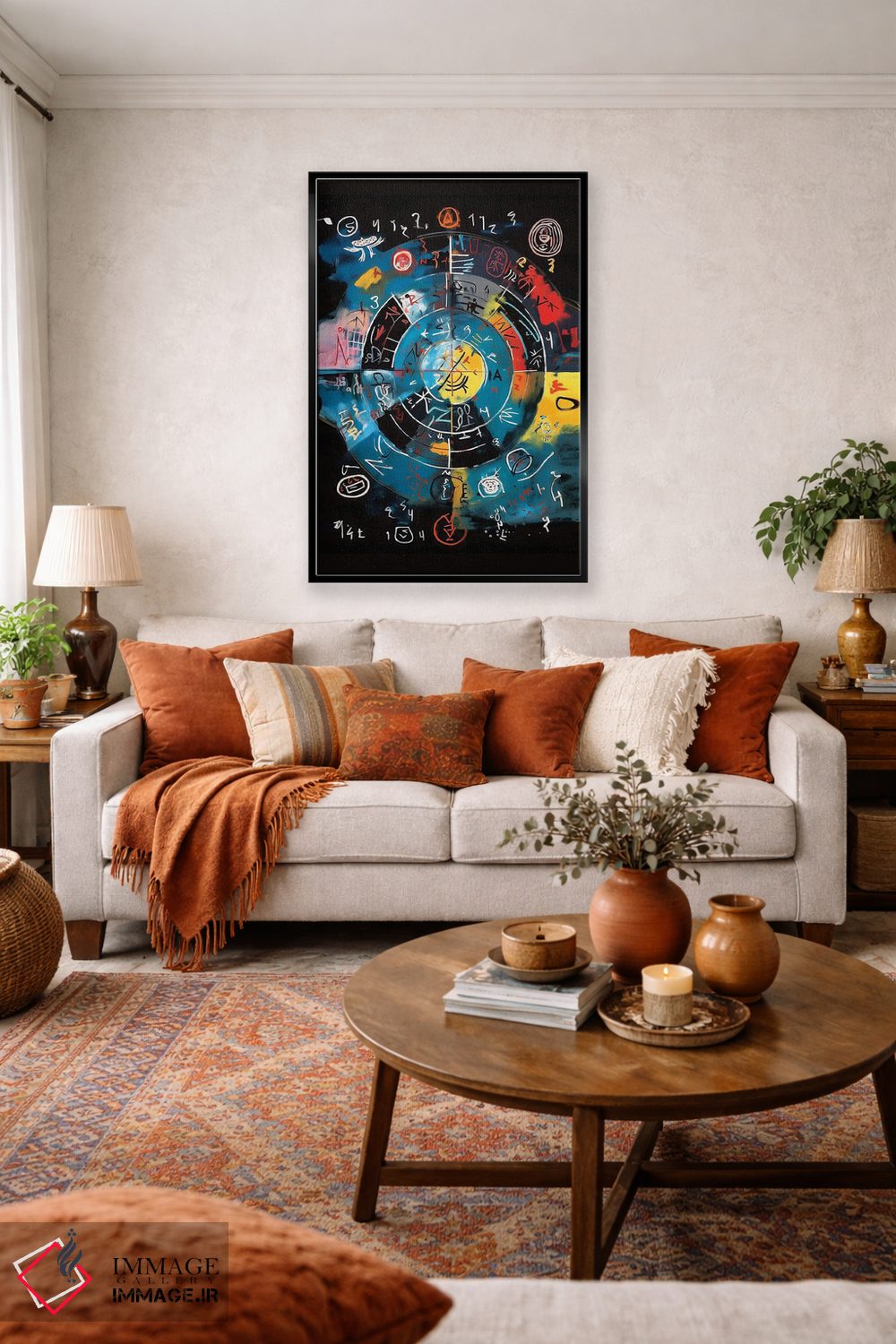 تابلو انتزاعی رسم مسیر ۱ اثر ری پاورز - D4B