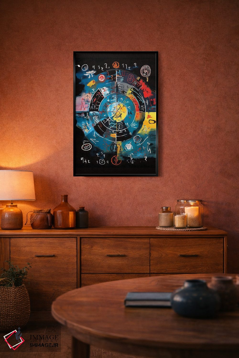 تابلو انتزاعی رسم مسیر ۱ اثر ری پاورز - D5B