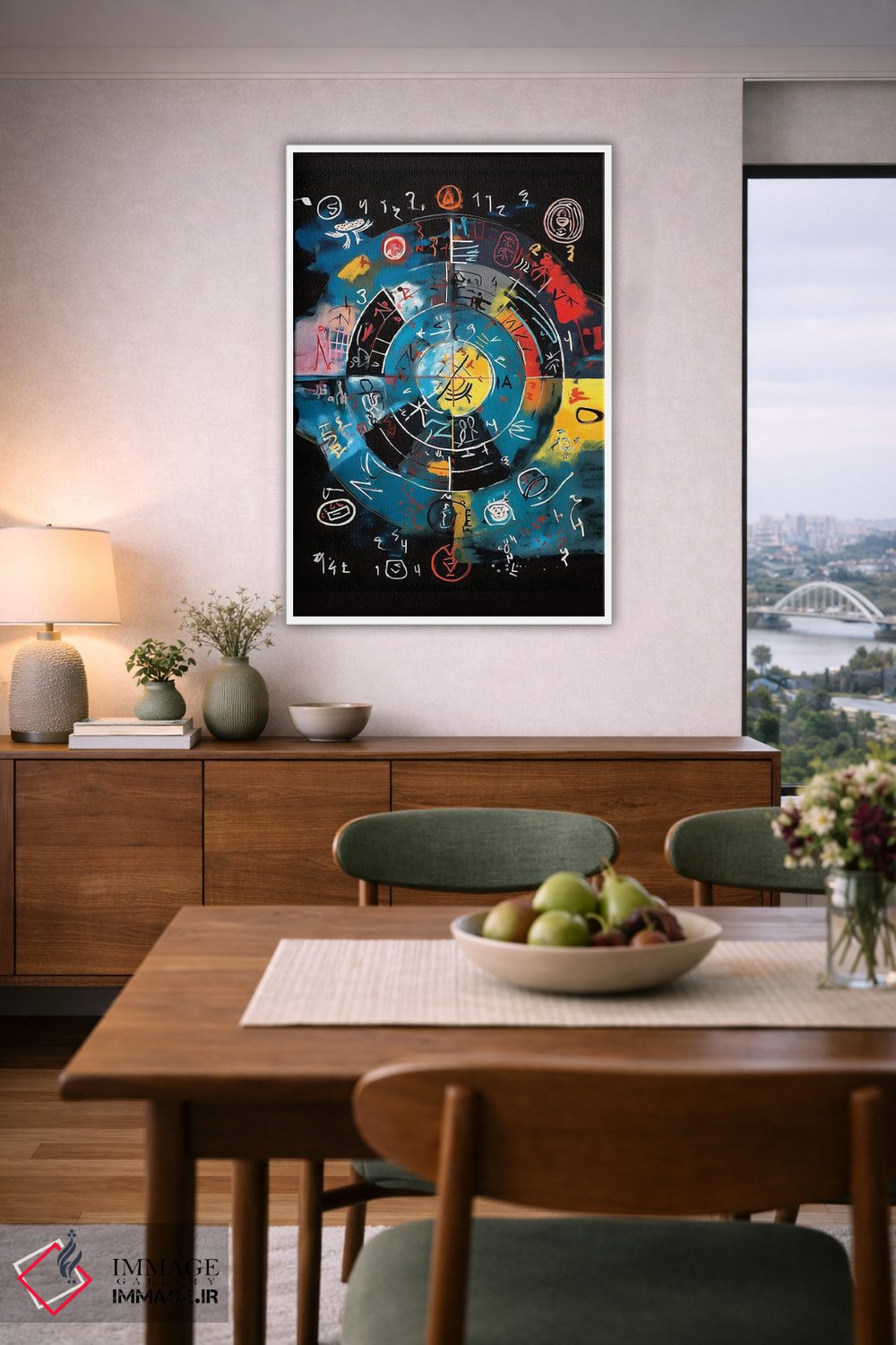 تابلو انتزاعی رسم مسیر ۱ اثر ری پاورز - D6W