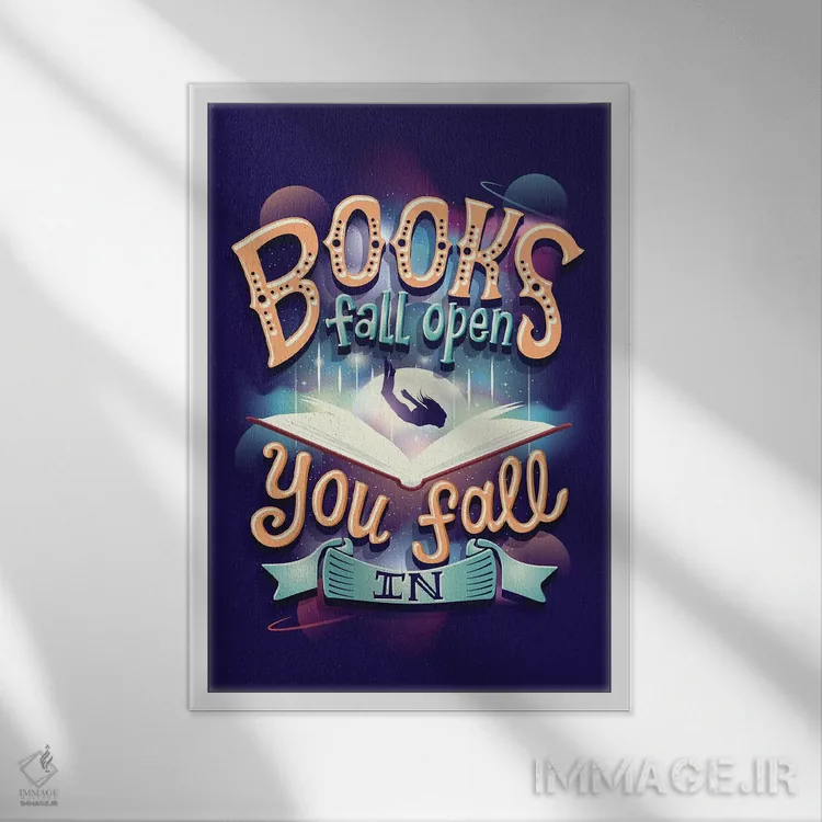 تابلو دکوراتیو گشوده شدن اثر ریزا رودیل - نمای قابدار سفید