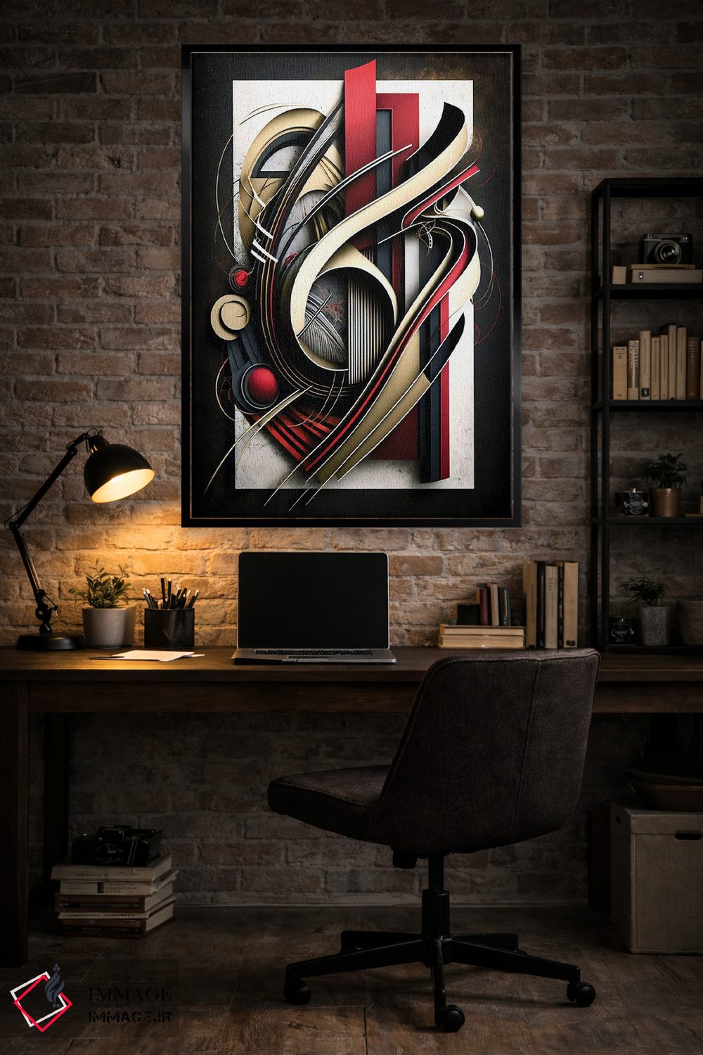 تابلو مدرن موسیقی به گوش من ۲ اثر ری پاورز - D3B