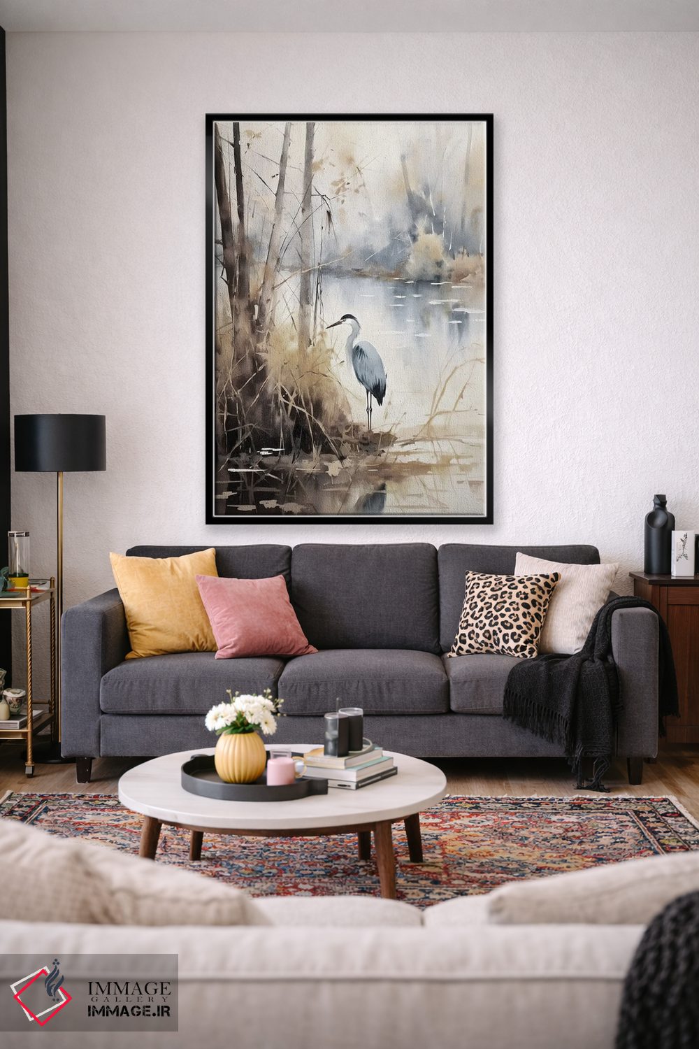 تابلو دکوراتیو حواصیل ها ۱۰ اثر ری پاورز - D1B