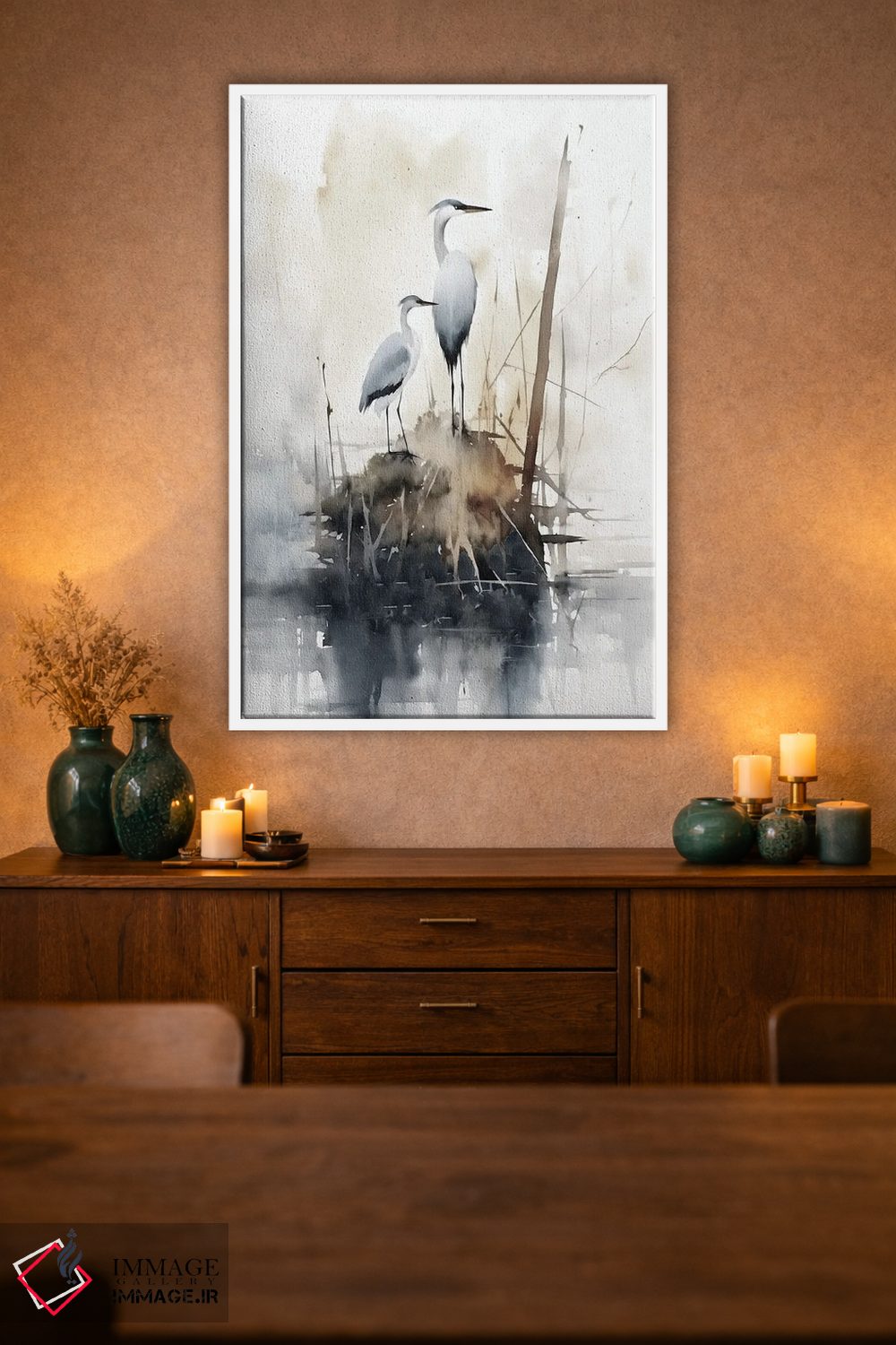 تابلو دکوراتیو حواصیل ها ۶ اثر ری پاورز - D1W