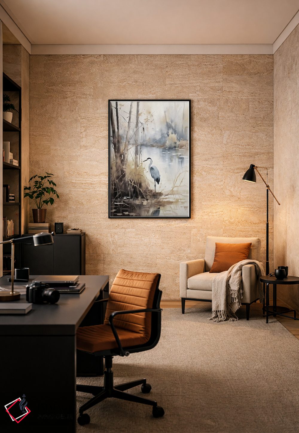 تابلو دکوراتیو حواصیل ها ۱۰ اثر ری پاورز - D3B