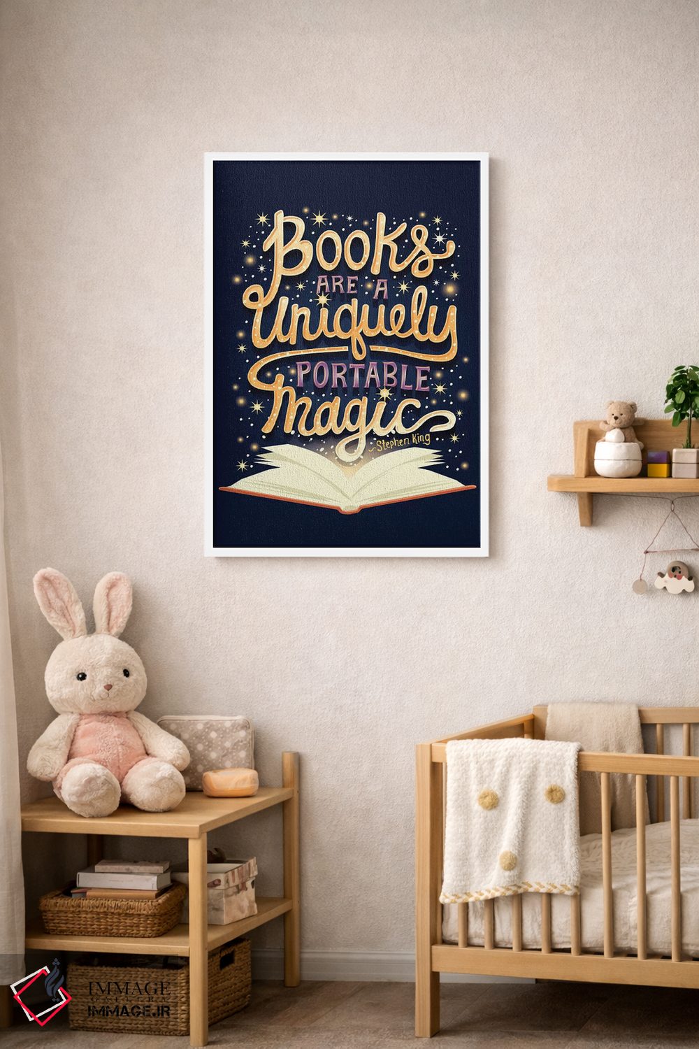 تابلو دکوراتیو کتاب ها جادویی اند اثر ریزا رودیل - D4W