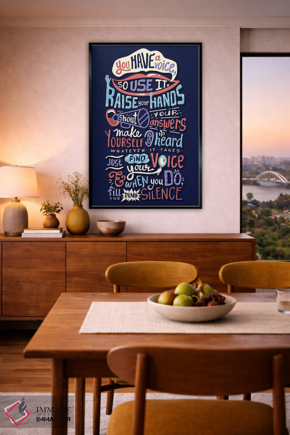 تابلو دکوراتیو گریز اثر ریزا رودیل - D6B