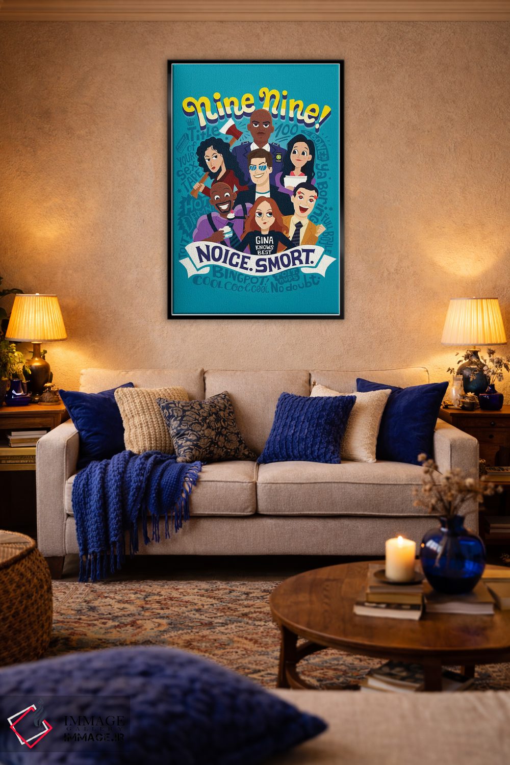 تابلو دکوراتیو بروکلین ۹۹ اثر ریزا رودیل - D4B