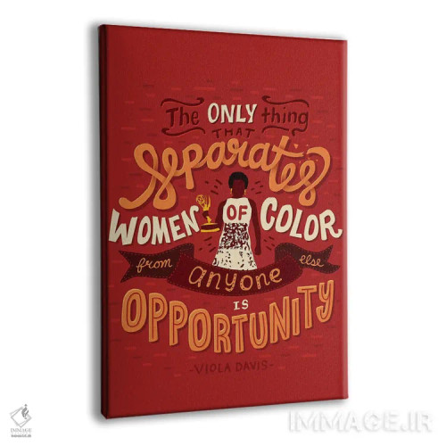 تابلو دکوراتیو نقل قول ویولا دیویس اثر ریزا رودیل - نمای پرسپکتیو محصول