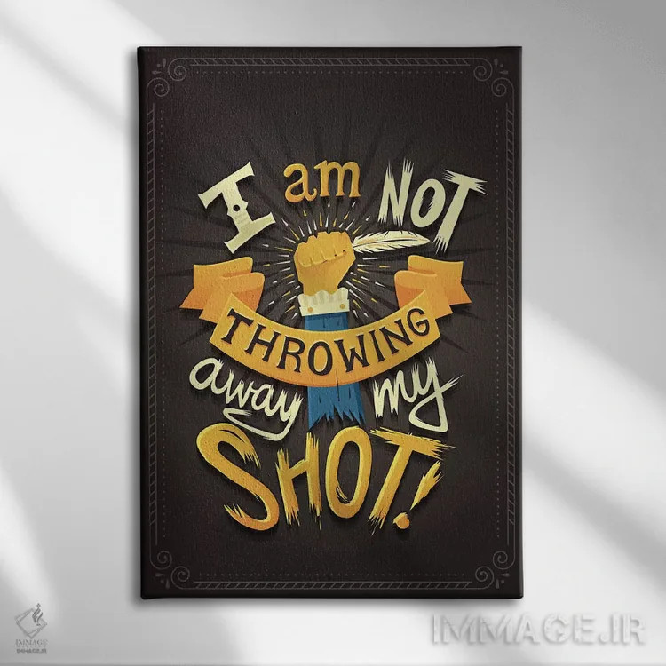 تابلو دکوراتیو همیلتون ۸ اثر ریزا رودیل - نمای روبهرو روی دیوار