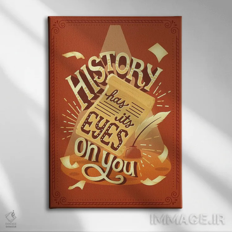 تابلو دکوراتیو همیلتون ۵ اثر ریزا رودیل - نمای روبهرو روی دیوار