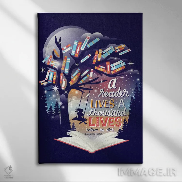 تابلو دکوراتیو هزار زندگی اثر ریزا رودیل - نمای روبهرو روی دیوار