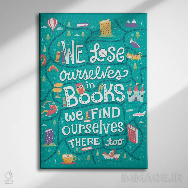 تابلو دکوراتیو در خودمان گم می شویم اثر ریزا رودیل - نمای روبهرو روی دیوار