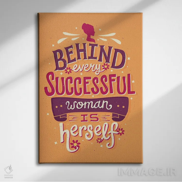 تابلو دکوراتیو زن موفق اثر ریزا رودیل - نمای روبهرو روی دیوار