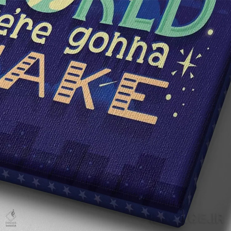 تابلو دکوراتیو بزرگ ترین شومن ۱ اثر ریزا رودیل - نمای نزدیک بافت بوم