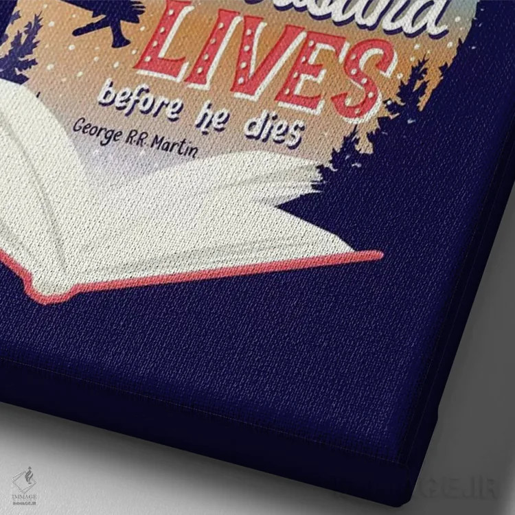 تابلو دکوراتیو هزار زندگی اثر ریزا رودیل - نمای نزدیک بافت بوم