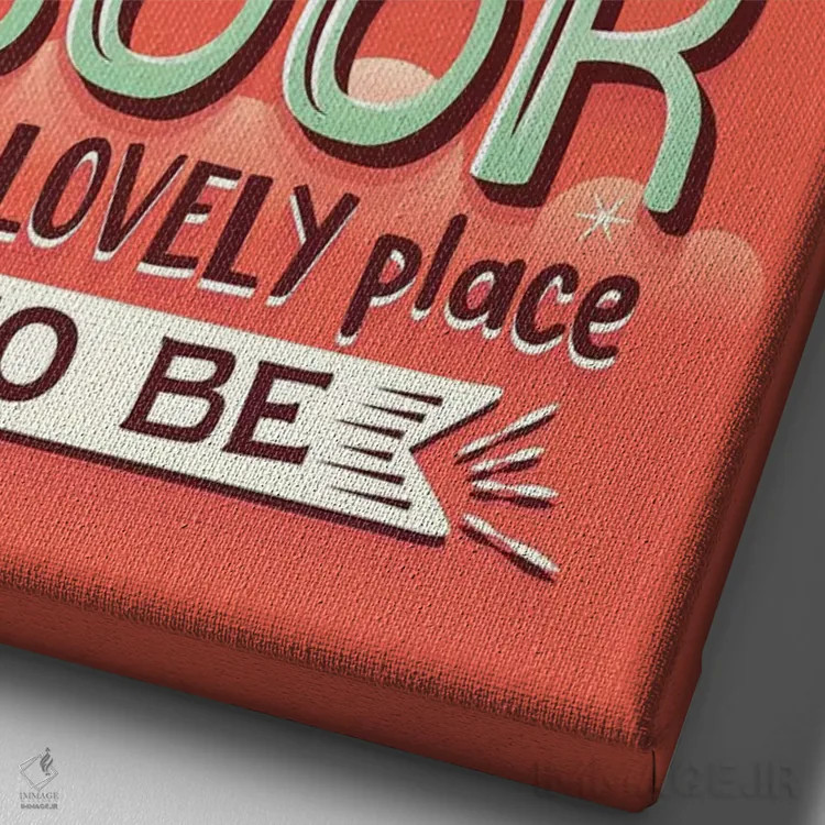 تابلو دکوراتیو صفحات کتاب اثر ریزا رودیل - نمای نزدیک بافت بوم